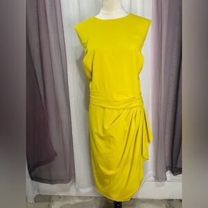 Calvin Klein Vibrant Yellow Midi Dress